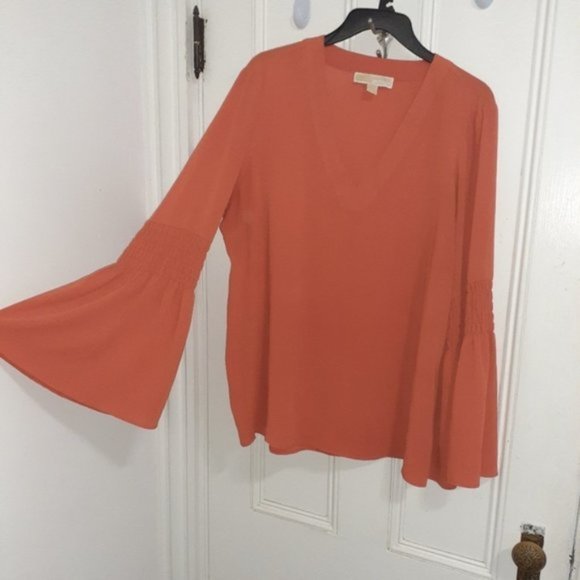 Michael Kors Tops - 50% OFF TODAY ONLY!  MK  orange bell sleeve blouse